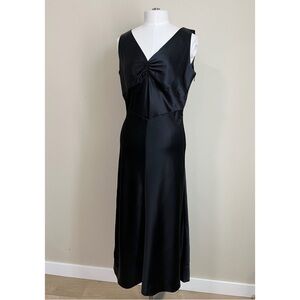 DD Collection Size 4 Black Silk Blend Midi Dress Cocktail Slip